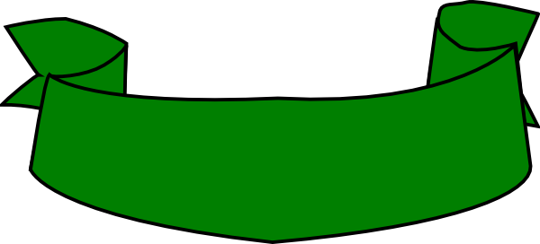 Banner Clip Art - Ribbon Banner Green Png (600x272), Png Download