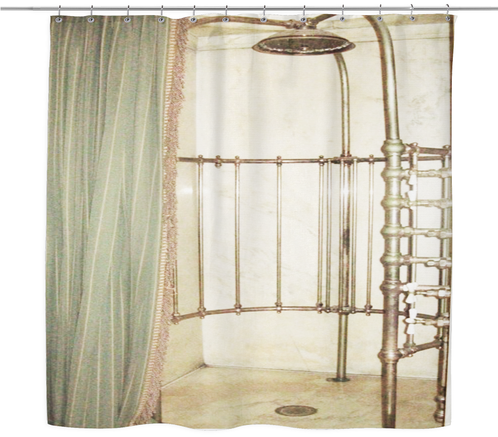 Vintage Indoor Bathroom Designed Shower Curtain - Window Covering (1024x1024), Png Download