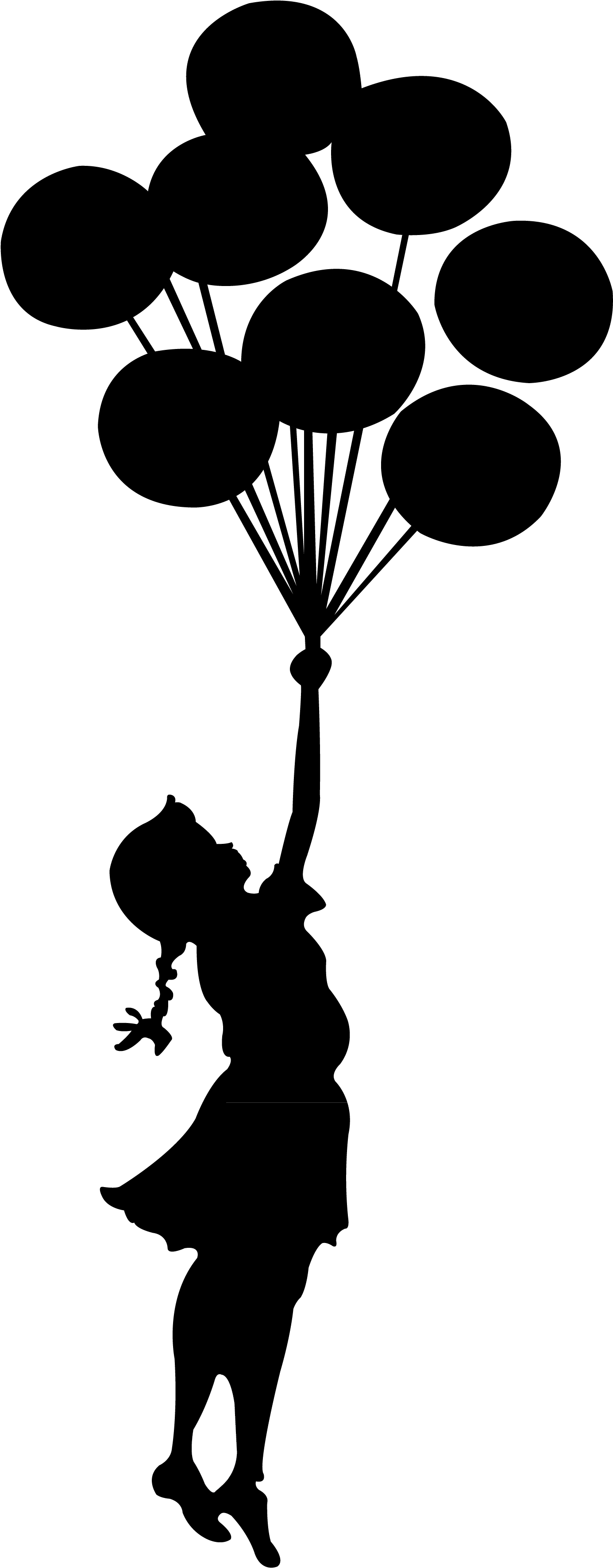 Dibujo Niña Con Globos - Banksy Balloon Girl (800x800), Png Download