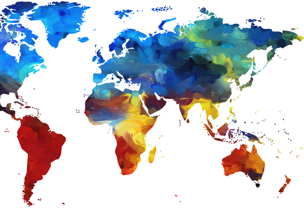 South-african Missions - World Map (1024x700), Png Download