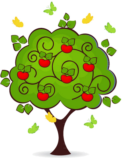 Arbre,tubes,png - Clip Art Trees Cherry (447x593), Png Download