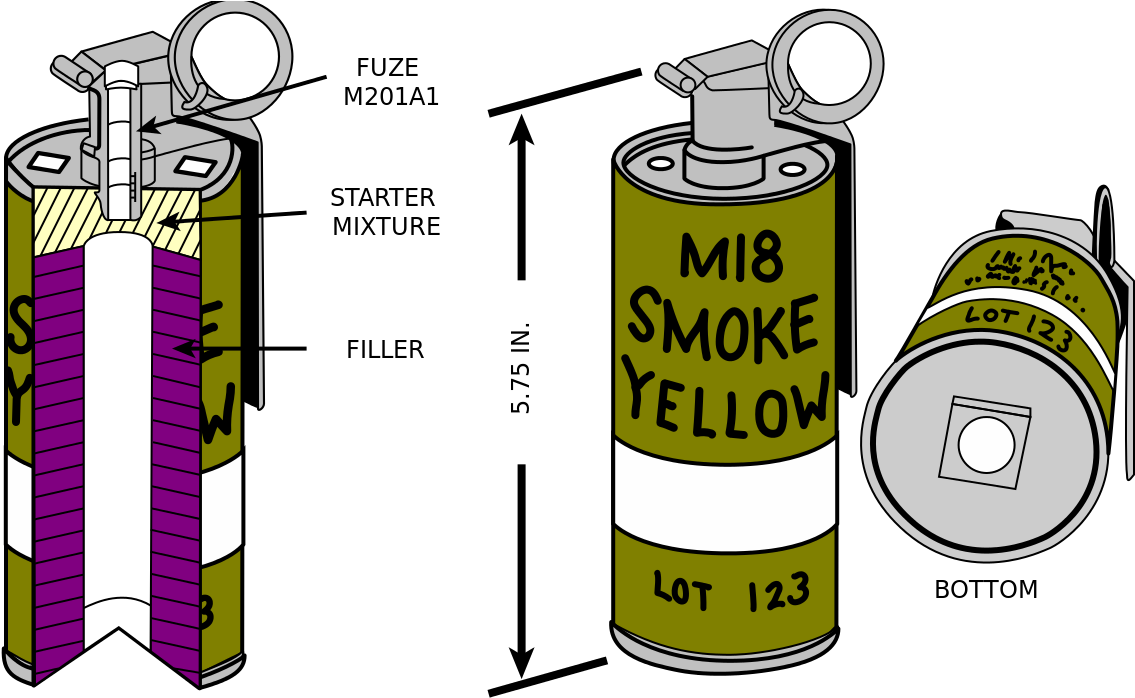 M18 Smoke Grenade (1200x700), Png Download