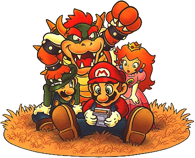 Peach Tumblr - Mario Bowser And Peach (395x320), Png Download