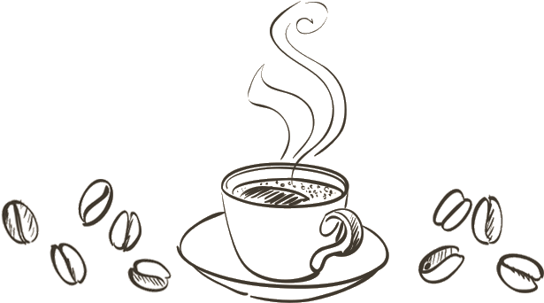 Best Kona Coffee Big Island Tour 6 - Coffee Cup Drawing Transparent Png (700x341), Png Download