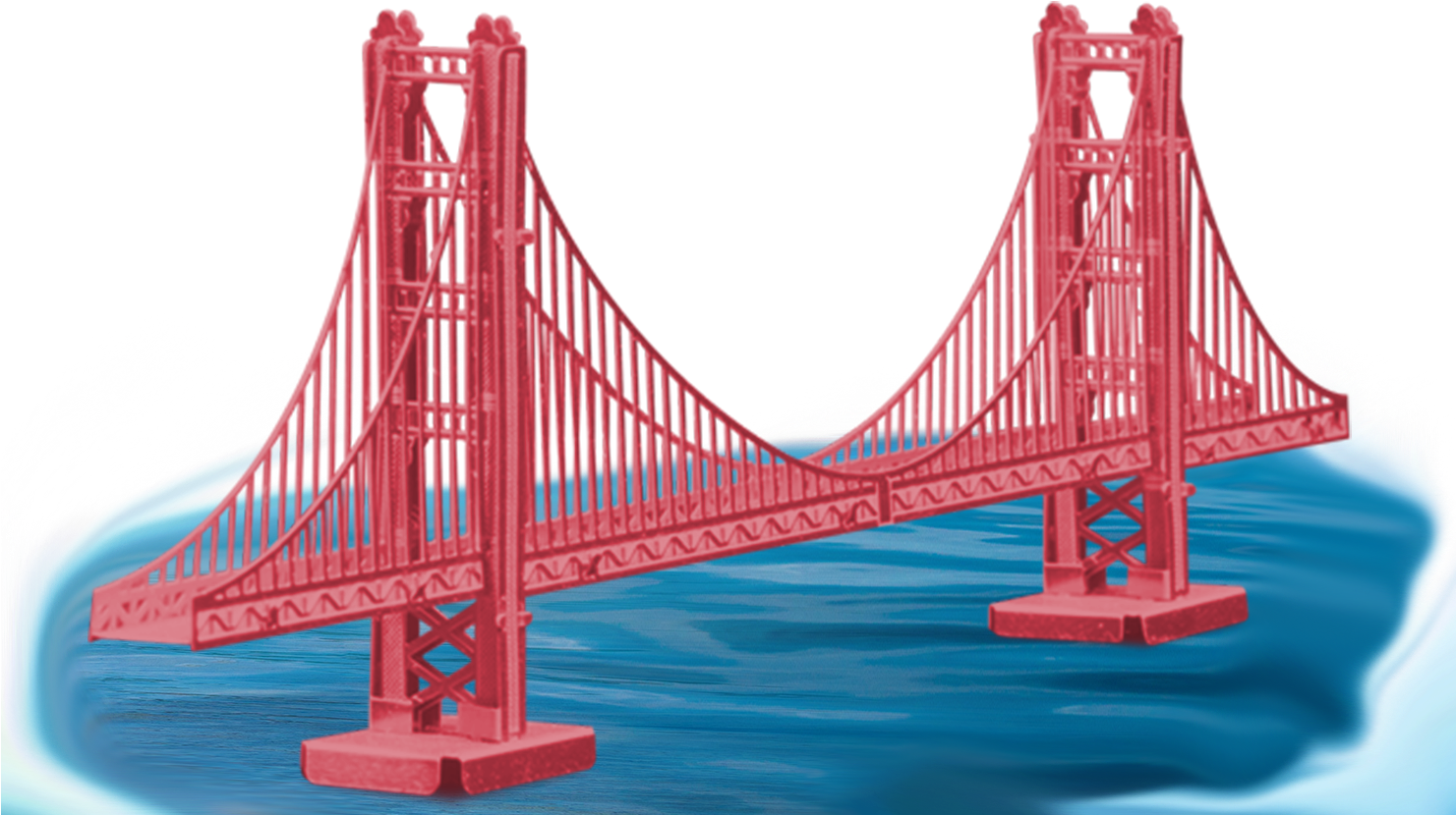 Bridge - Fascinations Metal Earth 3d Laser Cut Model Golden (1480x895), Png Download