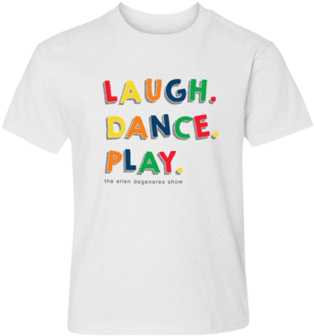 Ellen Show Laugh - Gif Cartoon T Shirt (500x500), Png Download
