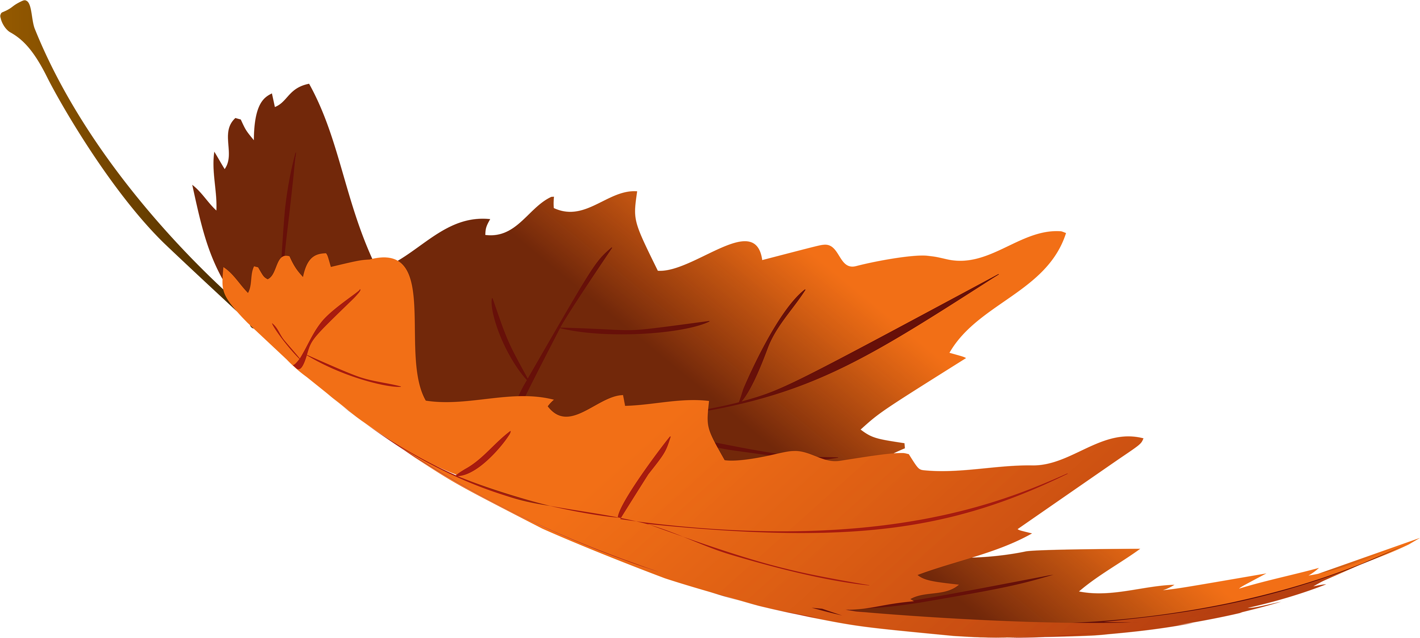 View Full Size - Autumn Leaves Transparent (6000x2683), Png Download
