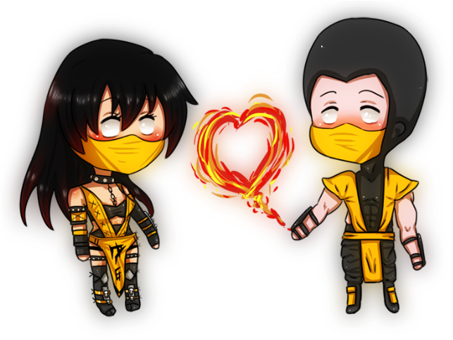 Scorpion Mortal Kombat Love (660x482), Png Download