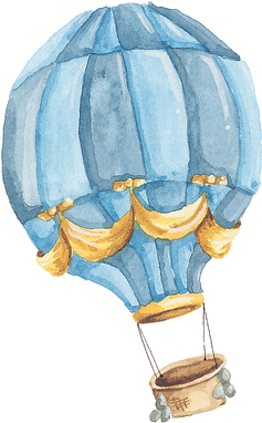 Hot Air Balloon Tumblr Drawing For Kids - Hot Air Balloon Transparent (307x466), Png Download