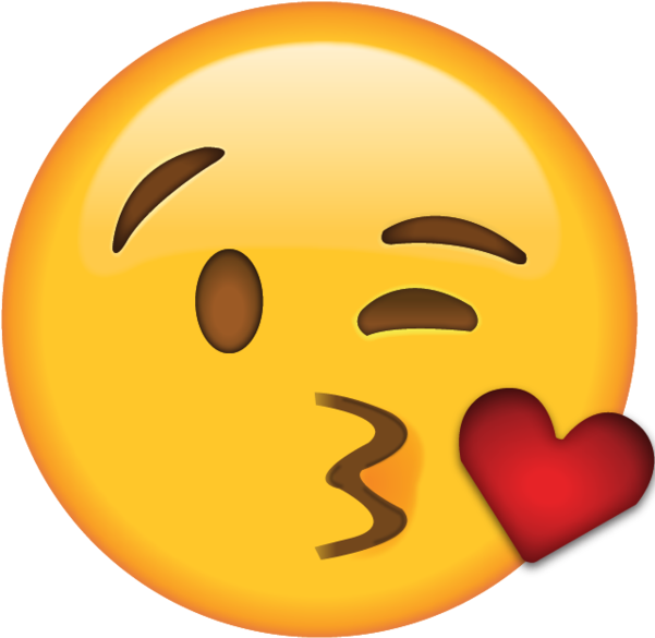 Download Blow Kiss Emoji - Kiss Emoji (600x600), Png Download