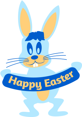 Happy Easter Funny Bunny Png - Illustration (1200x628), Png Download