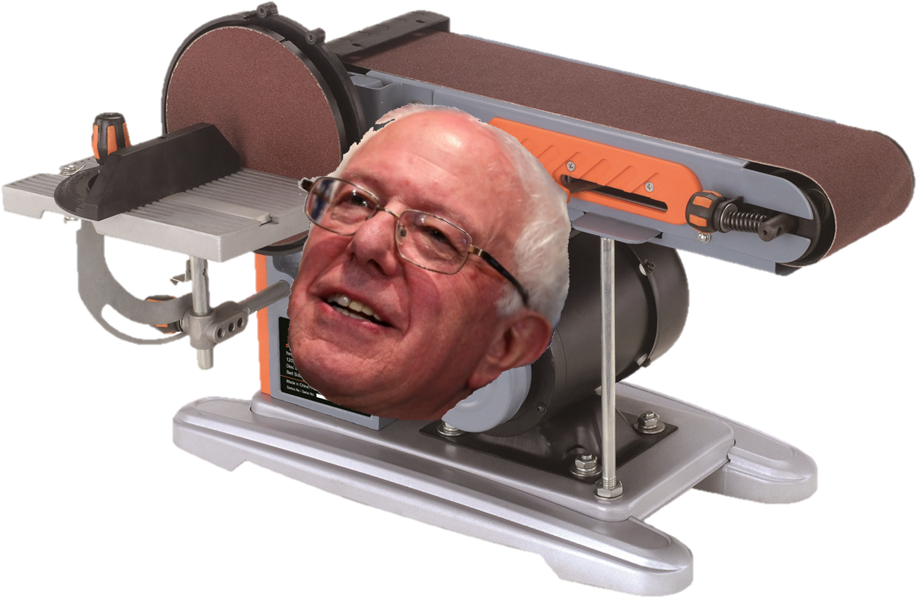 Bernie Sanders - Bernie Sanders At A Campaign Stop - Photo (8x10) (1399x1033), Png Download