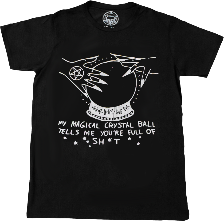Crystal Ball T-shirt Occult Satanic Belial Clothing - Hot Ones T Shirt (999x1024), Png Download