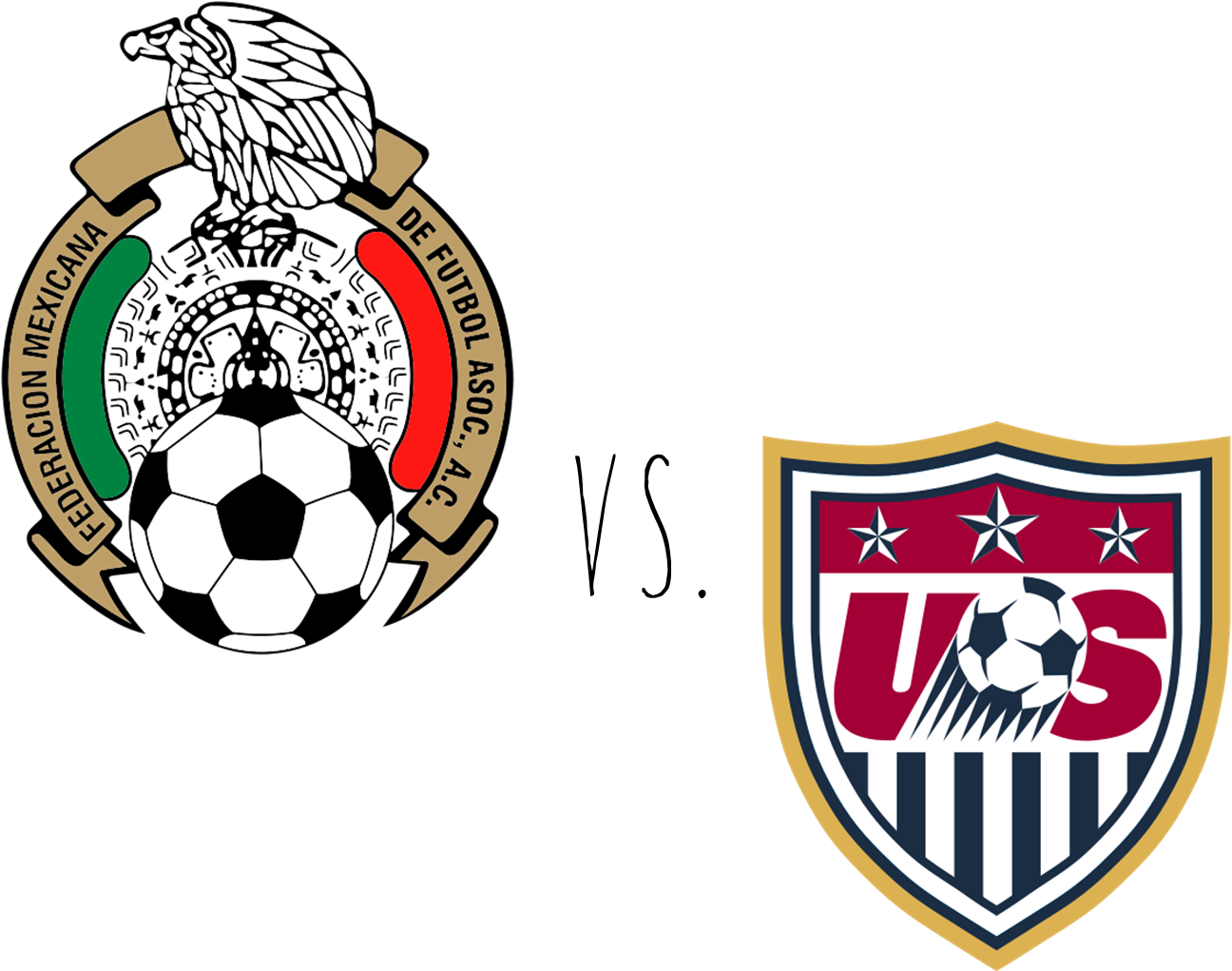 Mexico Vs Usa - Mexico Vs Usa Png (1348x1021), Png Download