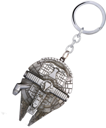 Star Wars Millennium Falcon Keychain - Star Wars Logo (2-pack) Auto/home/boat Keychain W/gift (381x480), Png Download