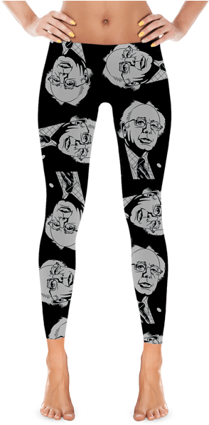 Bernie Sanders Leggings Black - Square Boy Clothing Sugars (438x600), Png Download