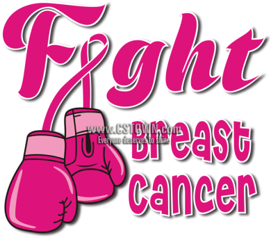 Fight Breast Cancer Pink Ribbon Themed Hot Press Desgin - Breast Cancer (450x450), Png Download