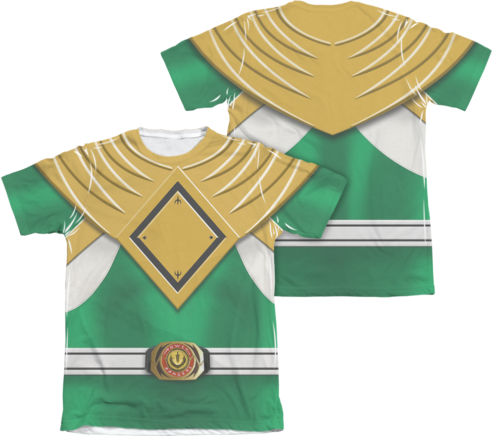 Order Mighty Morphin Power Rangers Green Ranger T-shirt - Power Rangers Green Ranger Costume Men's Halloween (1000x1000), Png Download