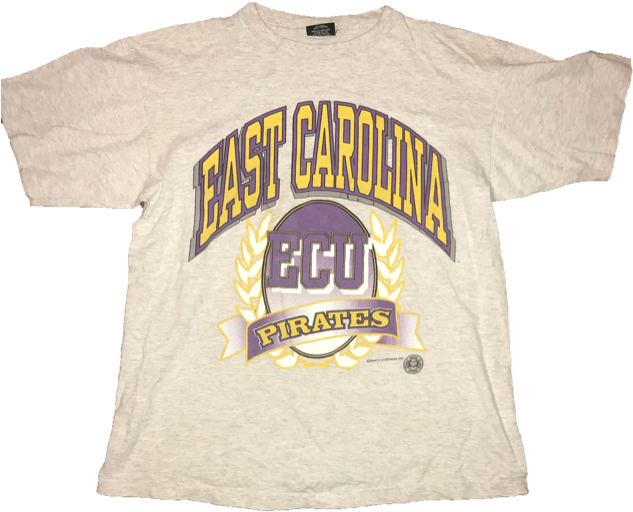East Carolina Ecu Pirates Vintage Tee Medium - East Carolina University (640x612), Png Download