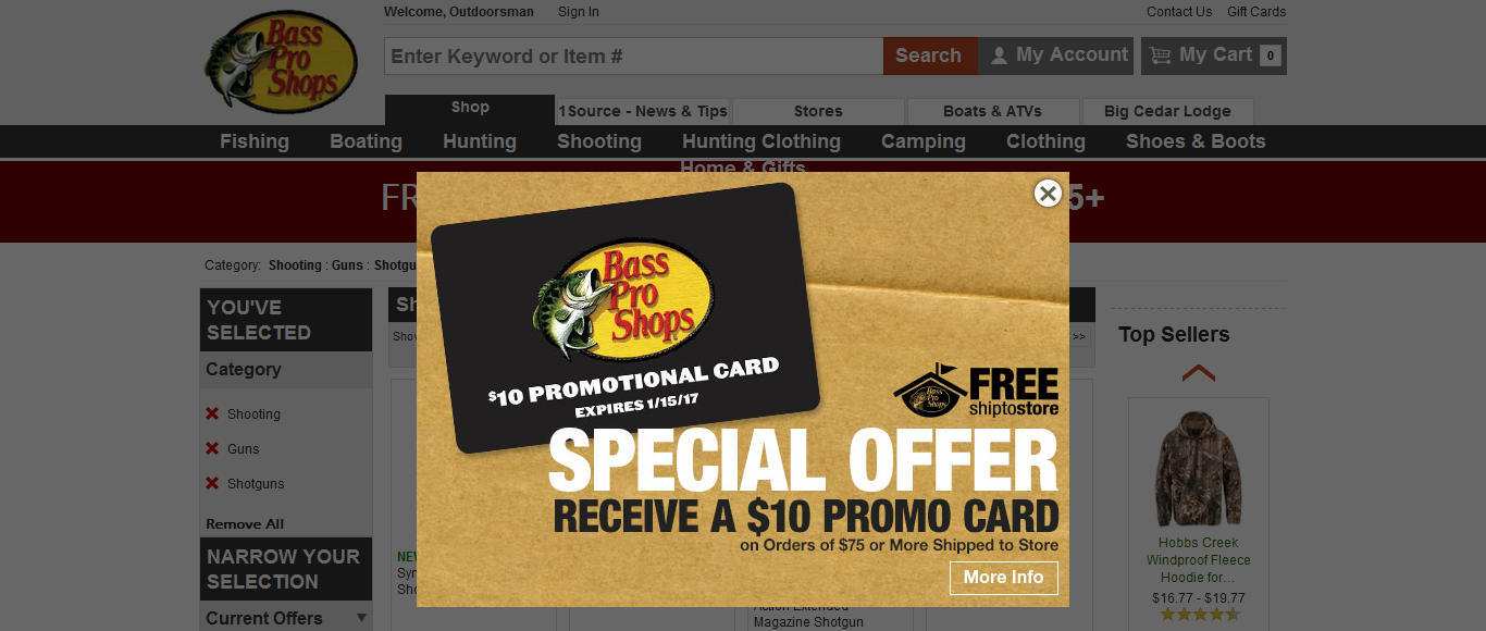 Bass Pro Shops - Christmas Tree E-gift Card (1366x580), Png Download
