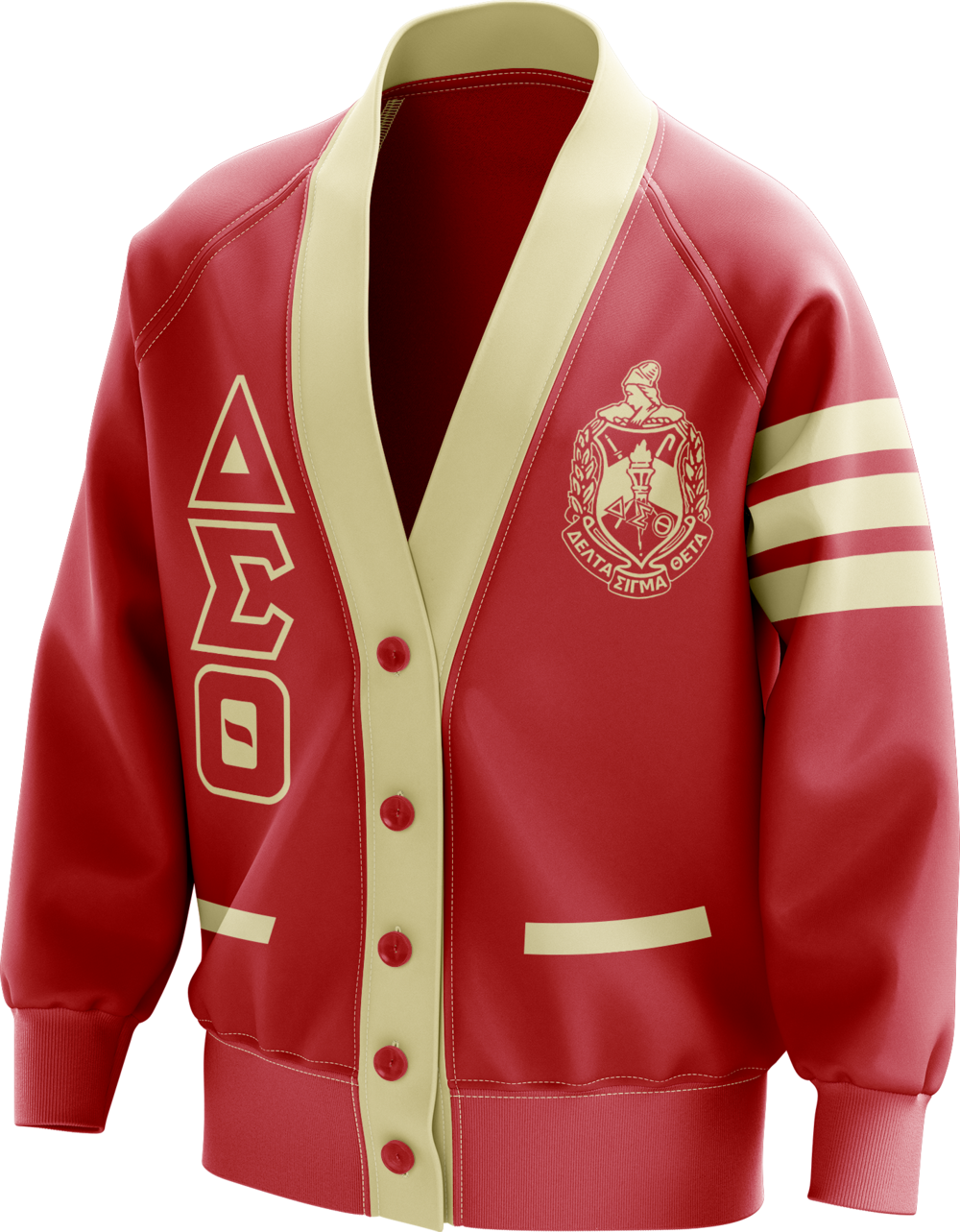 Delta Sigma Theta Striped Cardigan (1000x1283), Png Download