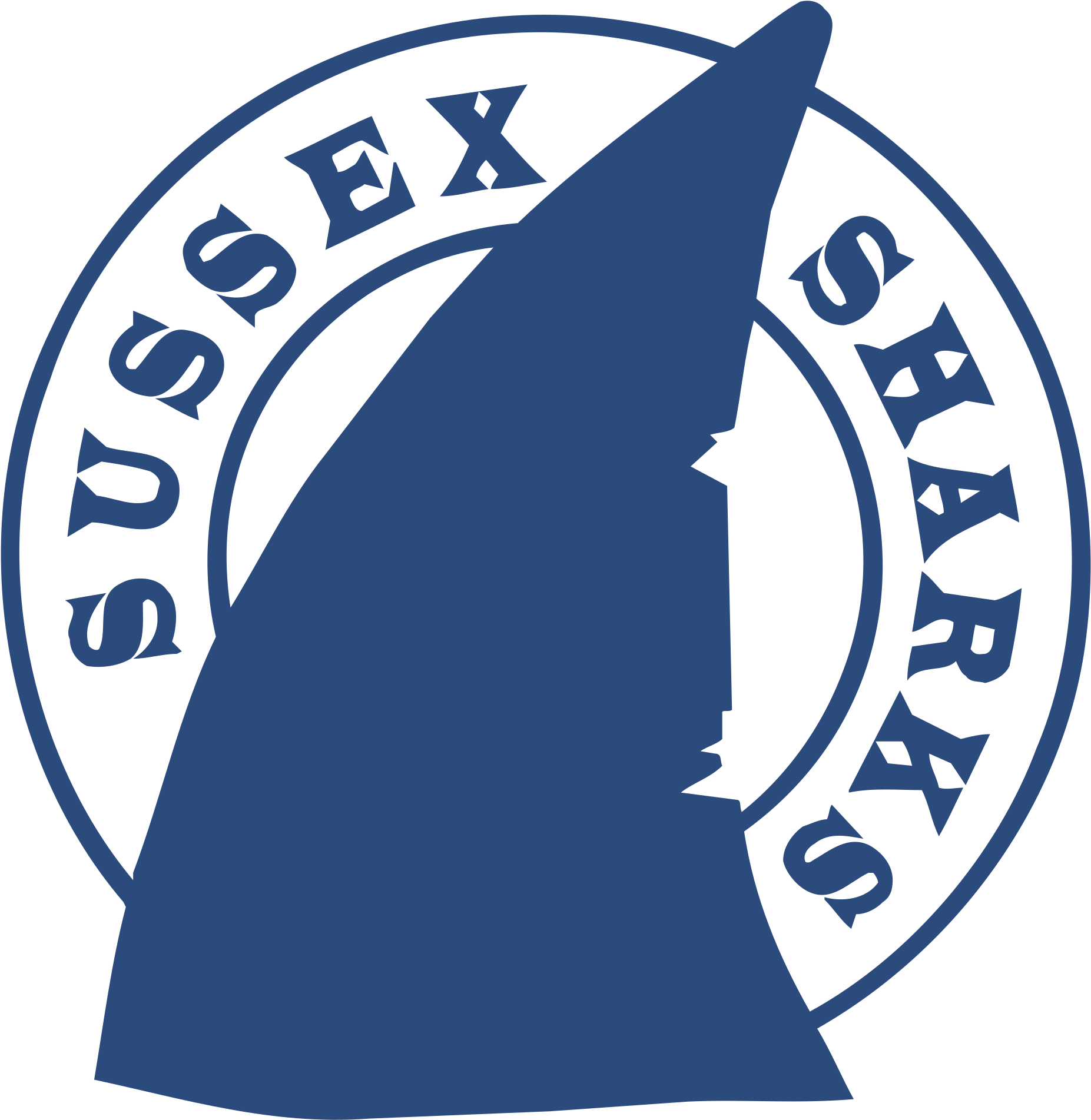 Sussex Sharks Logo Png Transparent - Wubba Lubba Dub Dub Logo (2400x2400), Png Download