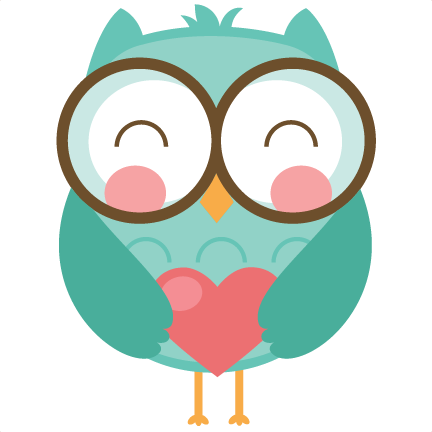 Cute Owl Clipart Owl Clip Art - Valentine Owl (432x432), Png Download