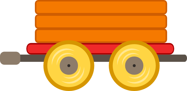 Tank Clipart Train Car - Toy Train Cartoon Png (600x293), Png Download