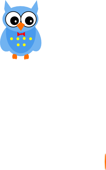Blue Owl Svg Clip Arts 372 X 594 Px (372x594), Png Download