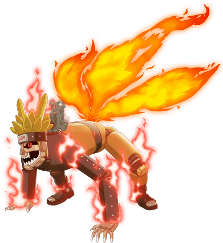 Naruto Kurama Manga Mecha Naruto - Mecha Naruto Nine Tails (455x480), Png Download