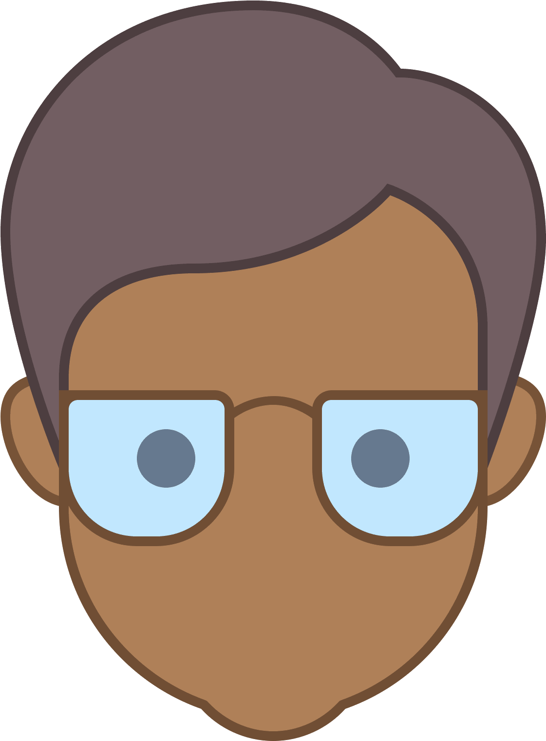 School Director Male Skin Type 6 Icon - Cartoon (1600x1600), Png Download