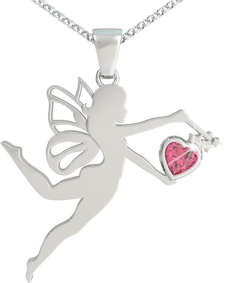 Fairy Dust - Birthstone Pendant - Wine (1000x1000), Png Download