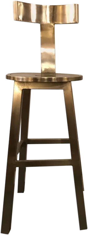 Deco Style Steel Bar Stool On Chairish - Bar Stool (420x768), Png Download