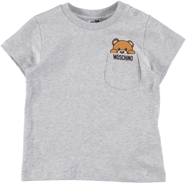 Babies Pocket Detail Teddy Print T-shirt Grey - Bts (600x600), Png Download