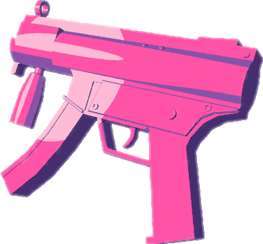 Png Vaporwave Aesthetic Gun Drawing Pictures Png Png - Vaporwave Gun Png (383x355), Png Download