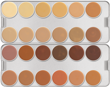Dermacolor Large Palette - Dermacolor 24 Colour Creme Camouflage Palette - Dm (500x500), Png Download