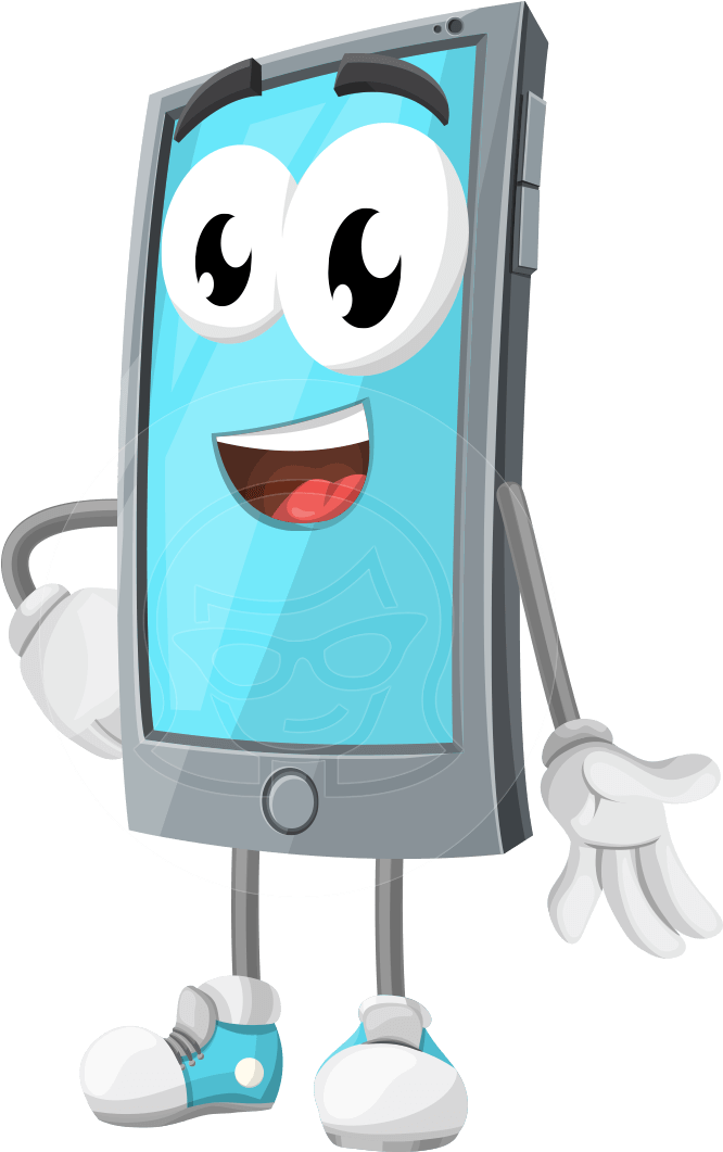 Smartphone Clipart Png Download - Smartphone Cartoon Png (957x1060), Png Download