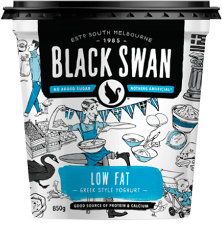 Low Fat Greek Style Yoghurt - Black Swan Lactose Free Yogurt (580x540), Png Download