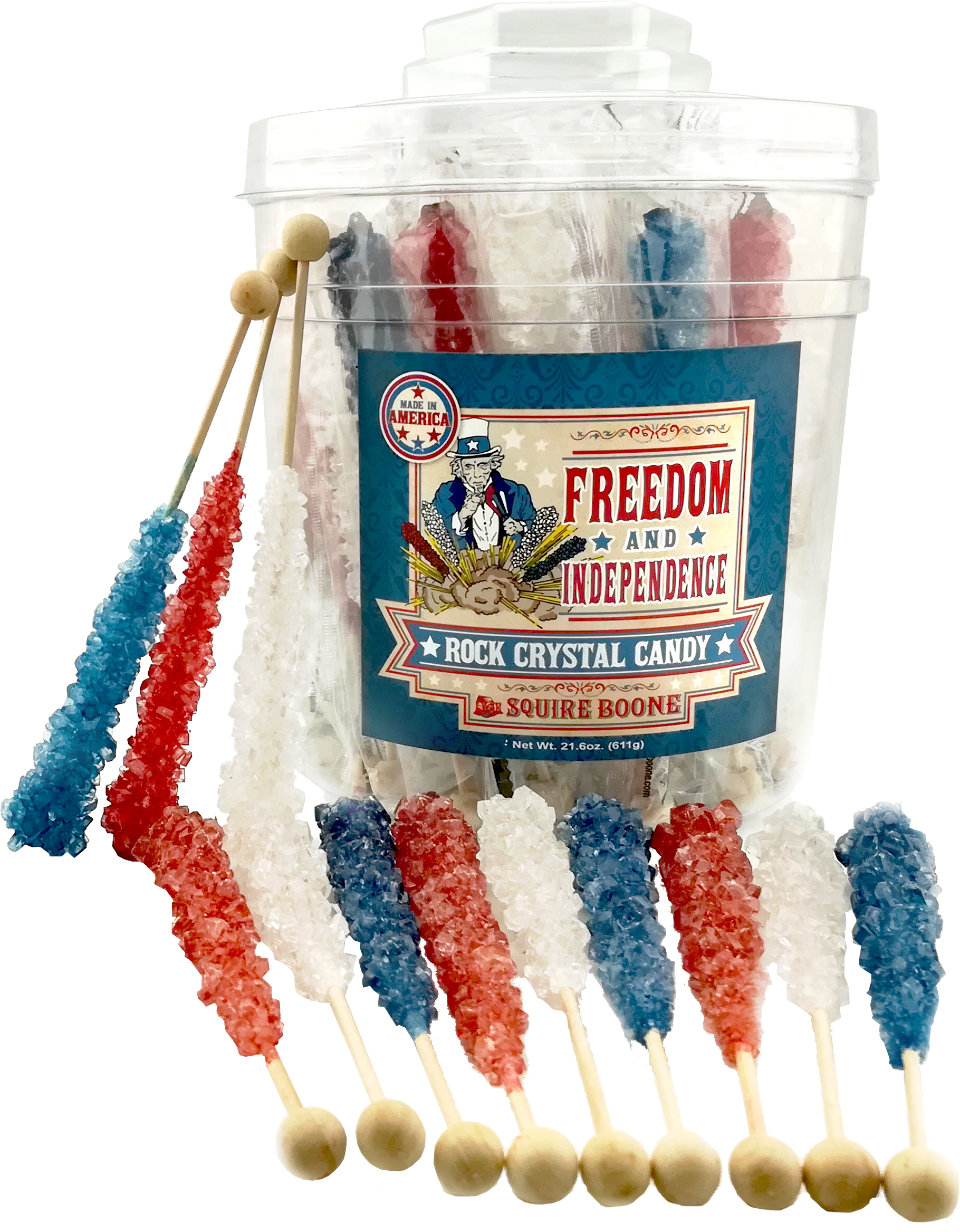 Red, White & Blue Rock Candy - Confectionery (1820x2335), Png Download