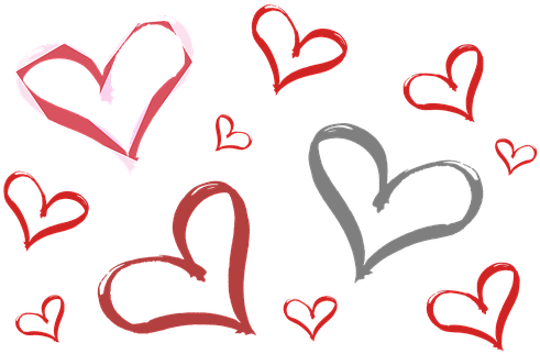 Hearts, Heart, Valentine's Day, - Love Heart Heart (527x340), Png Download