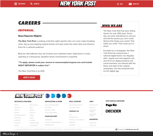 The New York Post - New York Post (600x900), Png Download