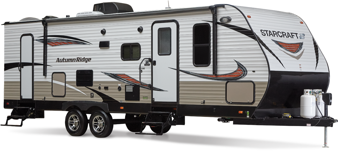 Starcraft Travel Trailer Dealer Ontario - 2018 Starcraft Autumn Ridge (1280x550), Png Download