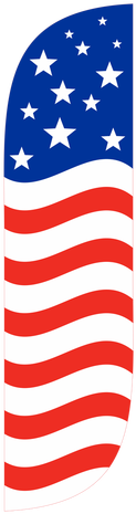 5ft American Flag Old Glory 1 Feather Flag Red White - Lookourway American Flag Old Glory Horizontal Feather (500x500), Png Download