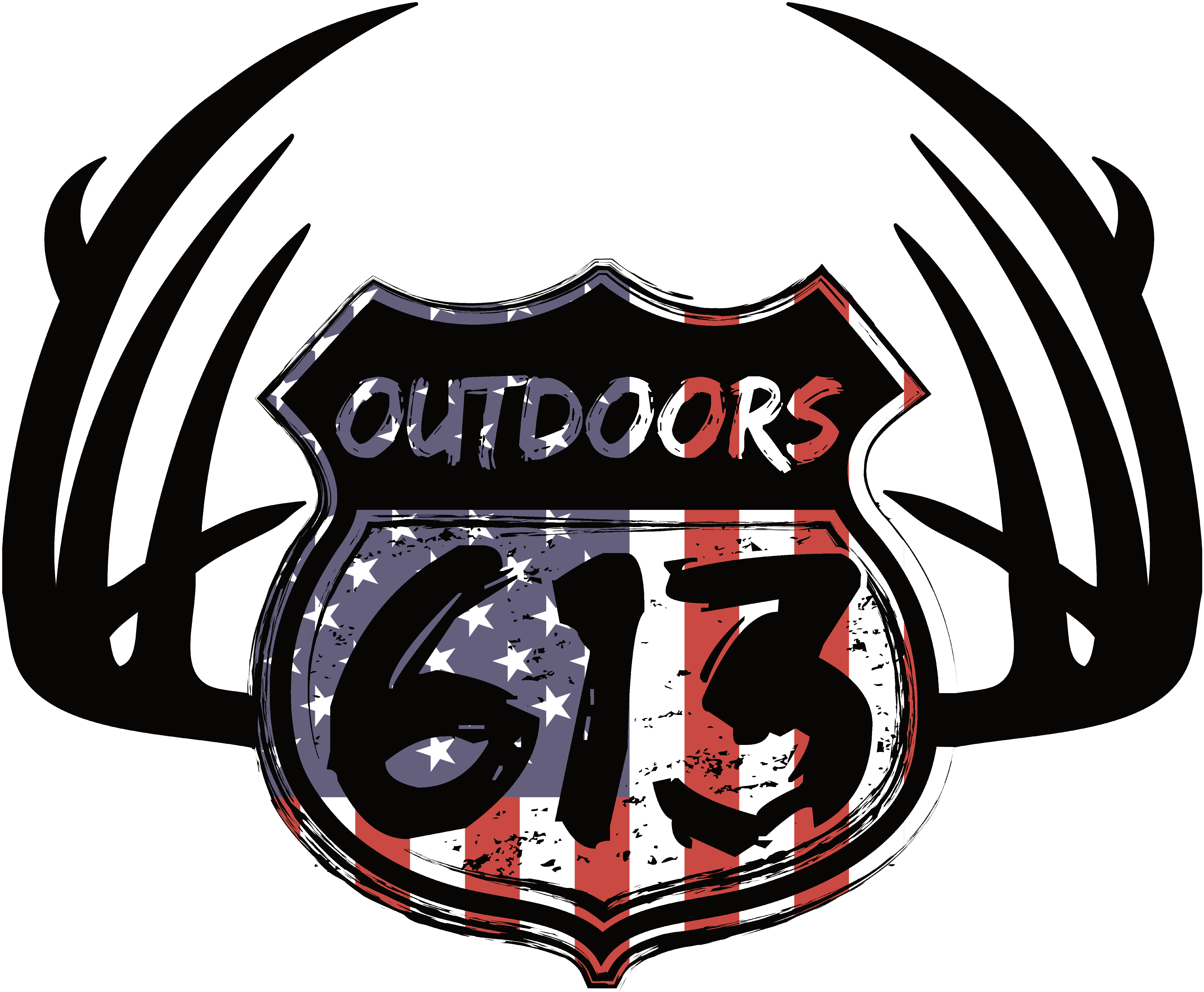 613 Outdoors Logo American Flag - Logo (5000x4119), Png Download