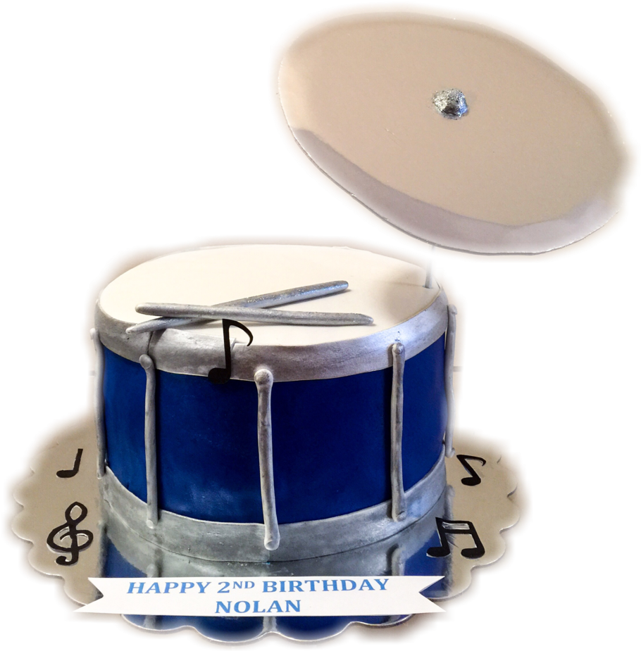 Drum & Symbol Cake - Cake (1000x1333), Png Download