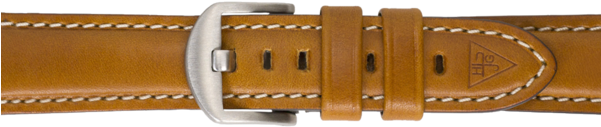 Cognac Light Brown Leather Watch Strap - Watch Strap (600x500), Png Download