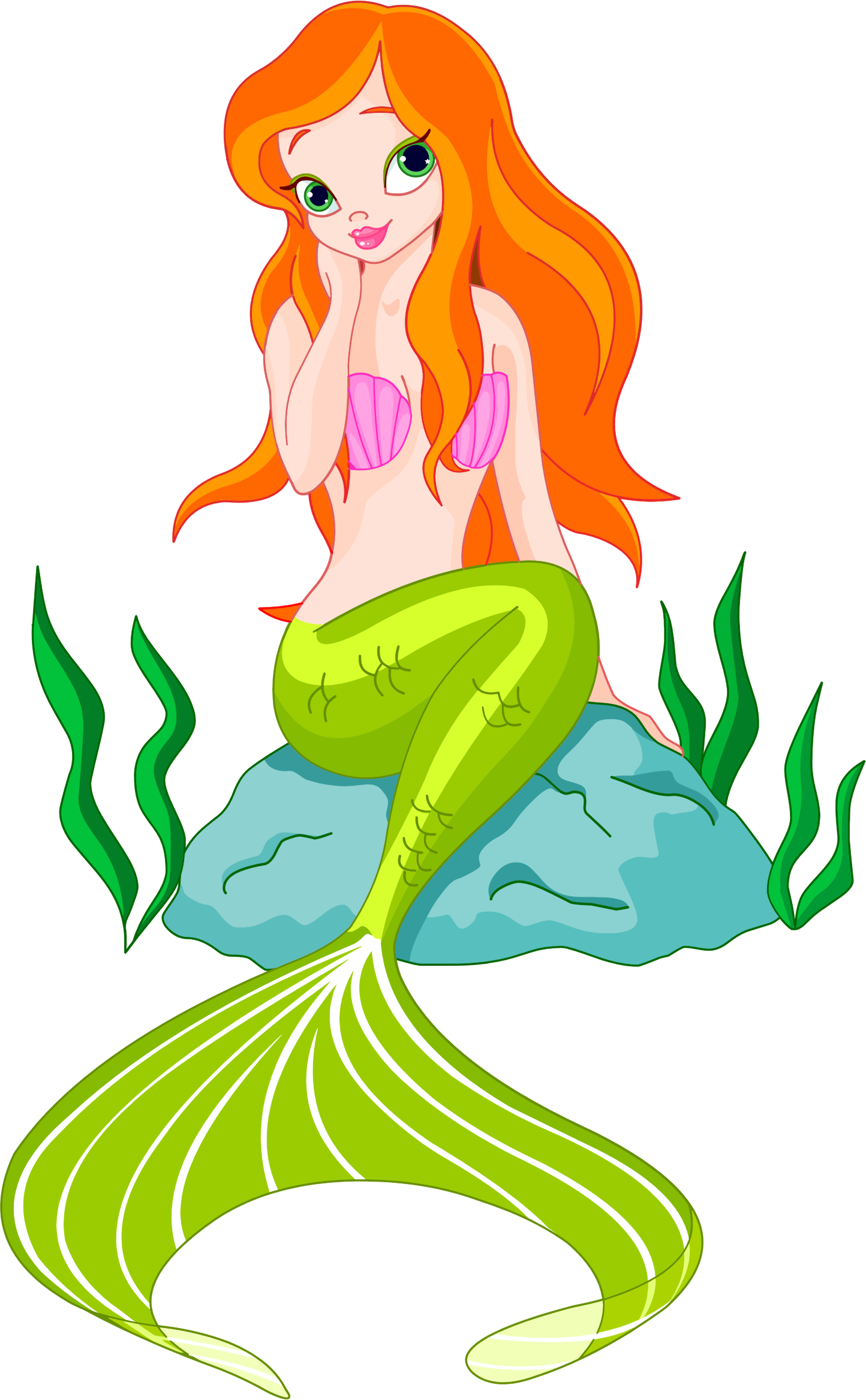Big Image - Mermaid Cartoon (1444x2334), Png Download