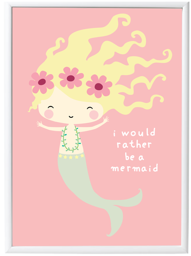 Poster Mermaid - Little Lovely Company Poster: Zeemeermin (498x523), Png Download