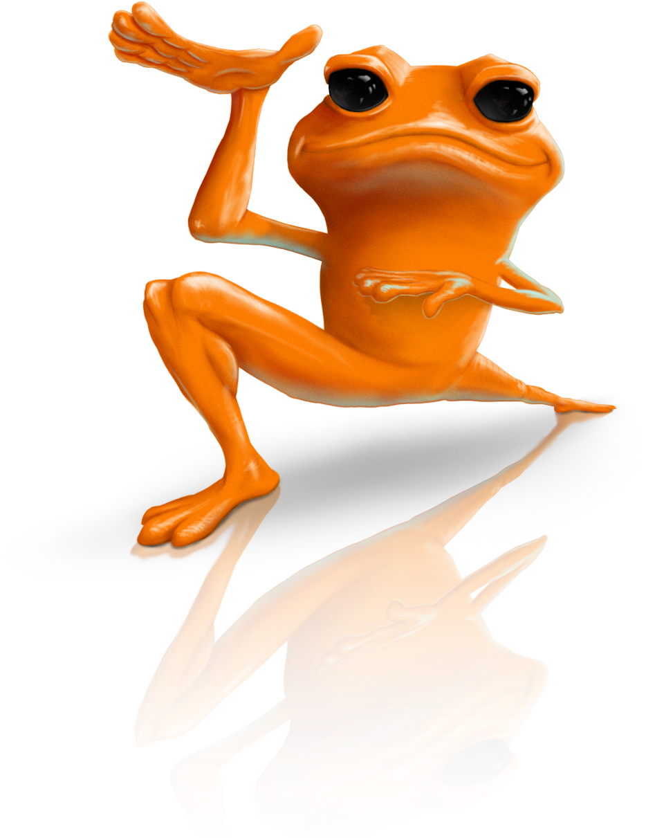 Golden Frog - Frog (1223x1330), Png Download