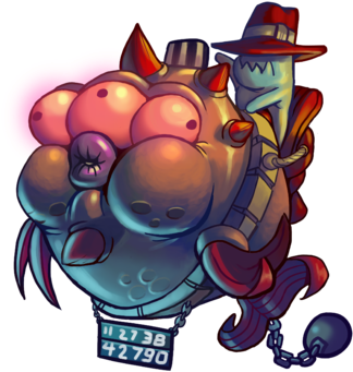 Characterrender Birdman Redbg - Awesomenauts Vinnie And Spike (338x480), Png Download